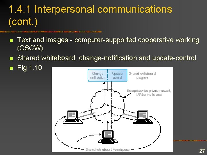 1. 4. 1 Interpersonal communications (cont. ) n n n Text and images -