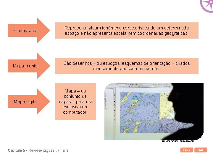 Cartograma Representa algum fenômeno característico de um determinado espaço e não apresenta escala nem