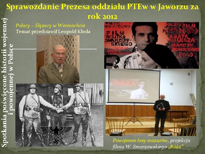 Spotkania poświęcone historii wojennej i powojennej w Polsce Sprawozdanie Prezesa oddziału PTEw w Jaworzu