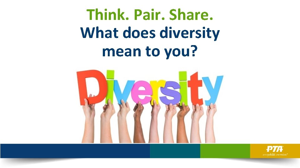 Think. Pair. Share. What does diversity mean to you? 