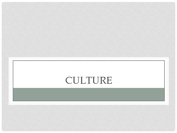 CULTURE 