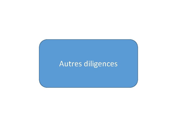 Autres diligences 