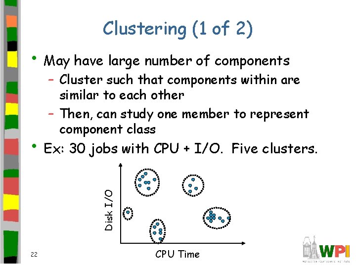 Clustering (1 of 2) • May have large number of components – Cluster such