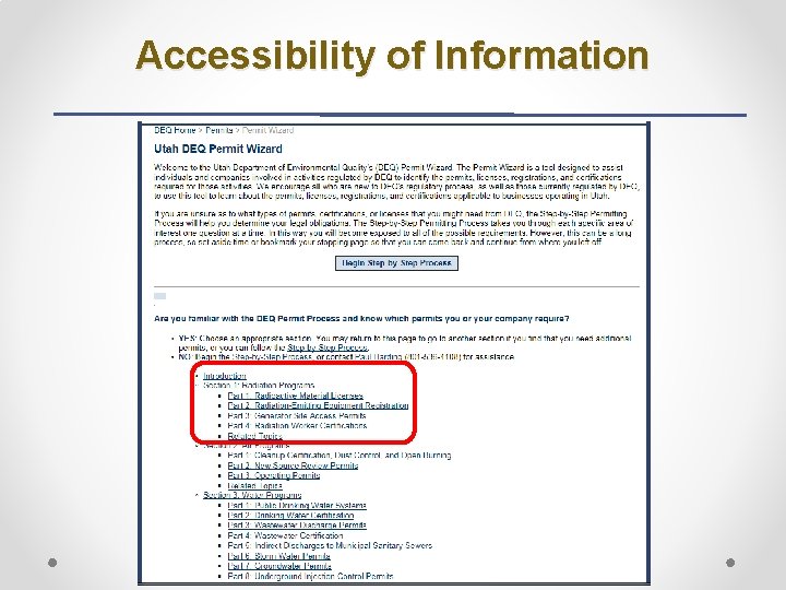Accessibility of Information 