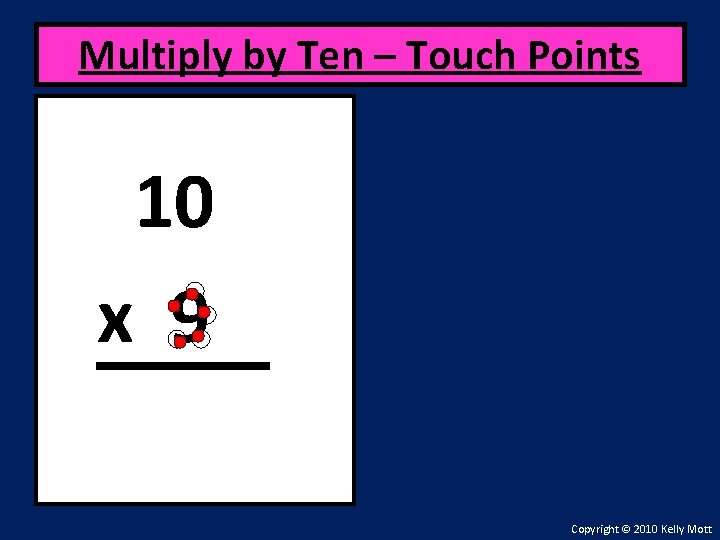 Multiply by Ten – Touch Points 10 x 9 Copyright © 2010 Kelly Mott