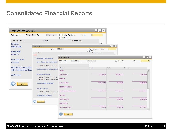 Consolidated Financial Reports © 2015 SAP SE or an SAP affiliate company. All rights Consolidated Financial Reports © 2015 SAP SE or an SAP affiliate company. All rights