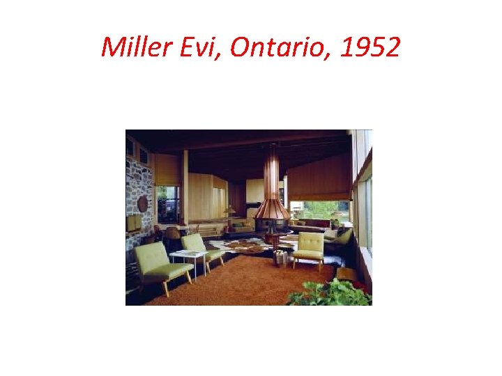 Miller Evi, Ontario, 1952 