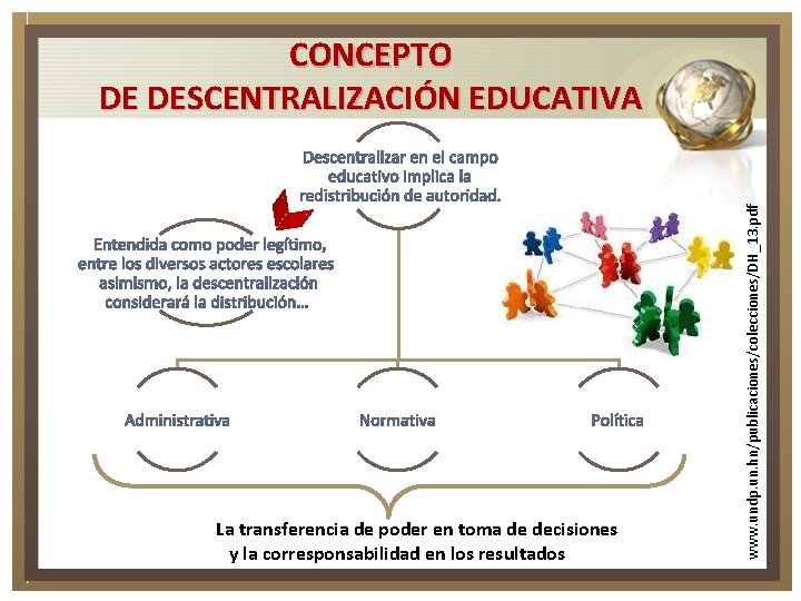 La transferencia de poder en toma de decisiones y la corresponsabilidad en los resultados