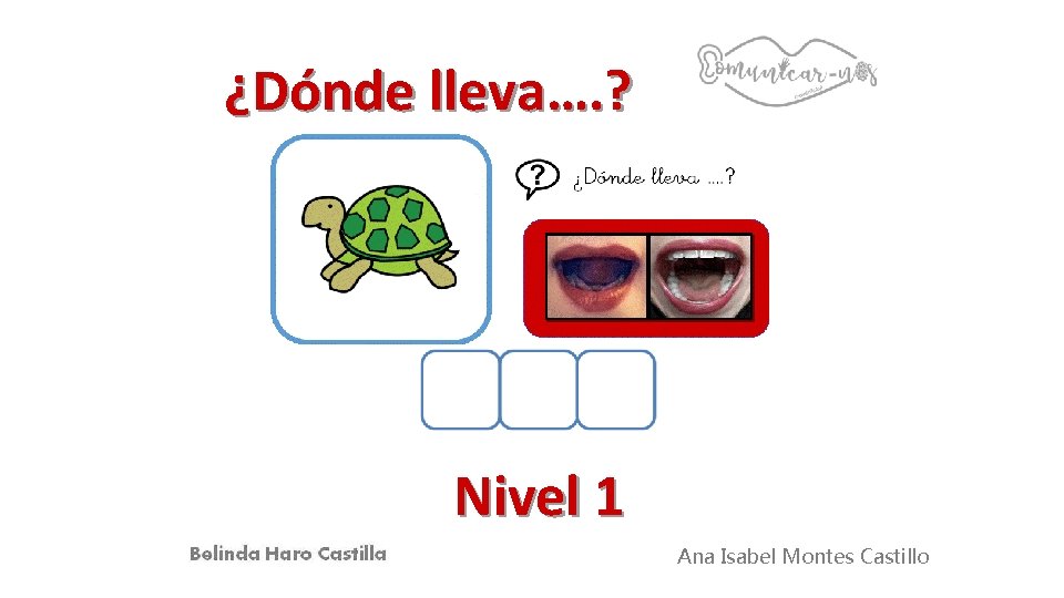 ¿Dónde lleva…. ? Nivel 1 Ana Isabel Montes Castillo 