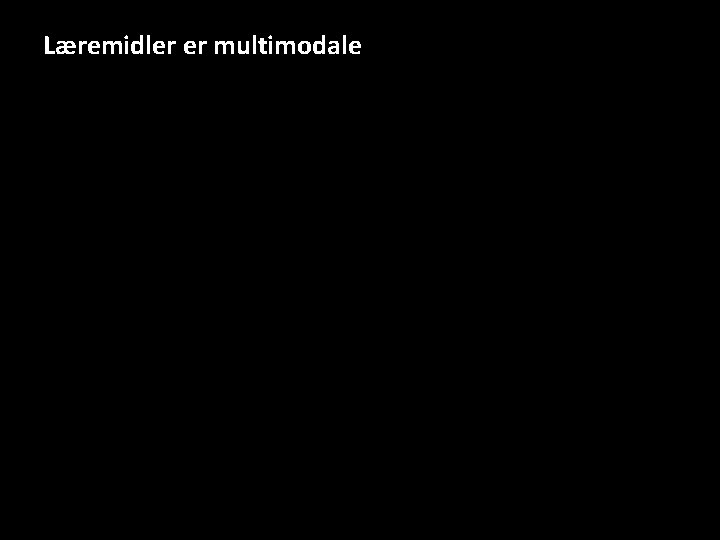 Læremidler er multimodale 