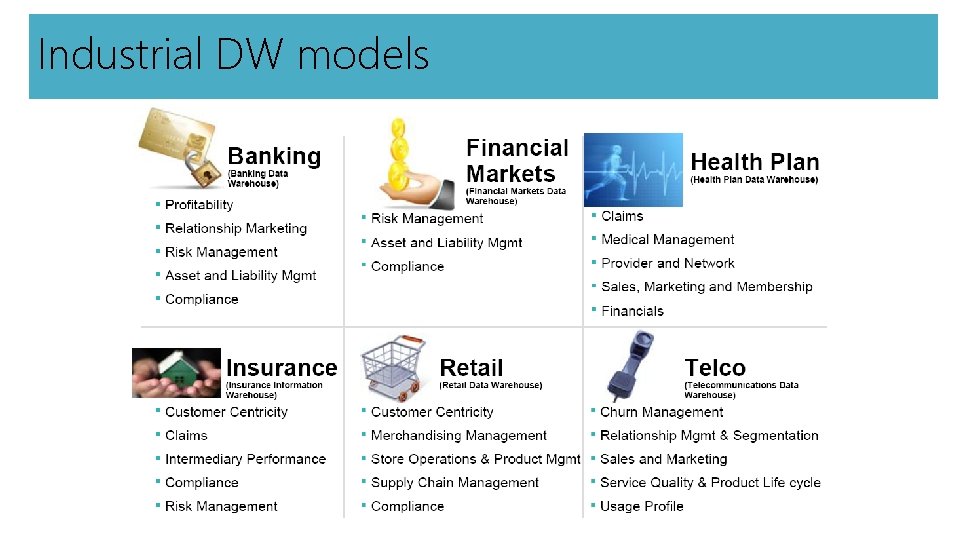 Industrial DW models 