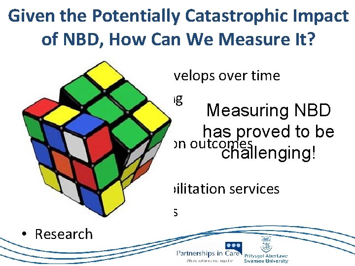 Given the Potentially Catastrophic Impact of NBD, How Can We Measure It? • •