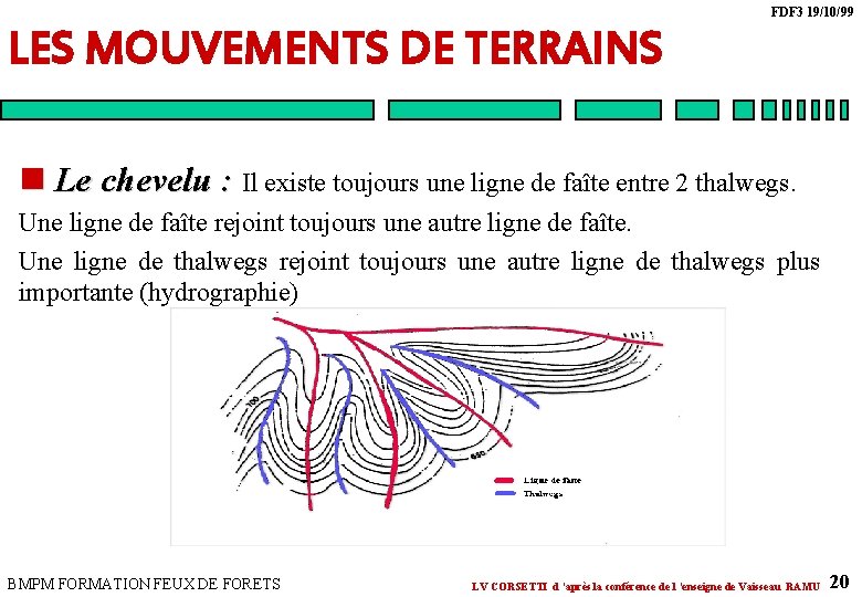 FDF 3 19/10/99 LES MOUVEMENTS DE TERRAINS n Le chevelu : : Il existe FDF 3 19/10/99 LES MOUVEMENTS DE TERRAINS n Le chevelu : : Il existe