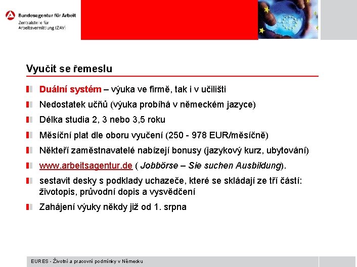 Vyučit se řemeslu Duální systém – výuka ve firmě, tak i v učilišti Nedostatek