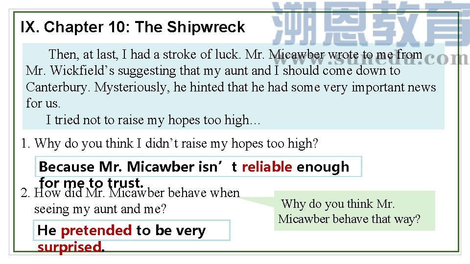 IX. Chapter 10: The Shipwreck Then, at last, I had a stroke of luck.