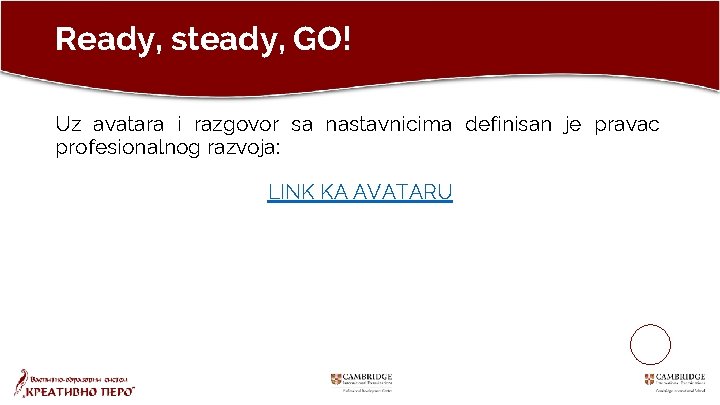 Ready, steady, GO! Uz avatara i razgovor sa nastavnicima definisan je pravac profesionalnog razvoja: