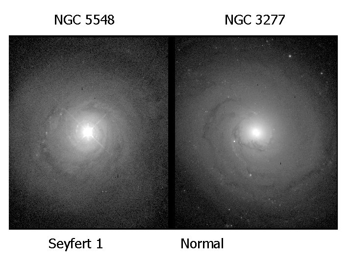 NGC 5548 Seyfert 1 NGC 3277 Normal 