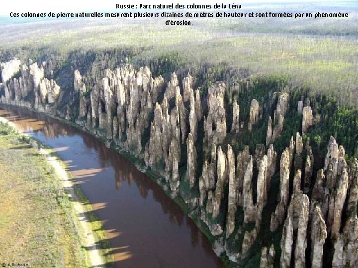 Russie : Parc naturel des colonnes de la Léna Ces colonnes de pierre naturelles