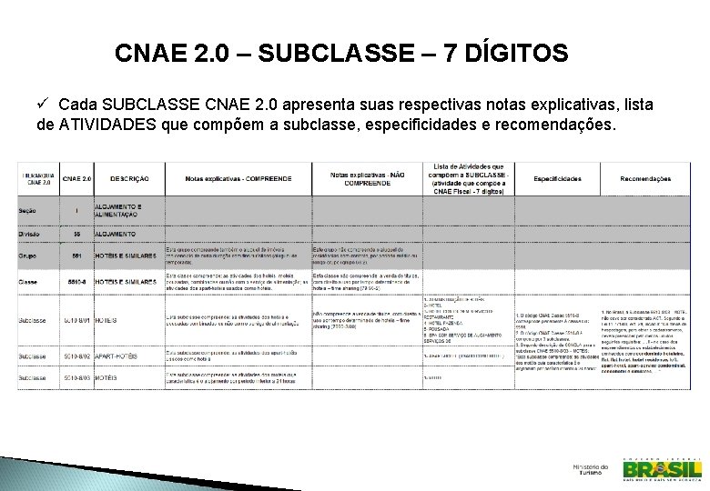 CNAE 2. 0 – SUBCLASSE – 7 DÍGITOS ü Cada SUBCLASSE CNAE 2. 0