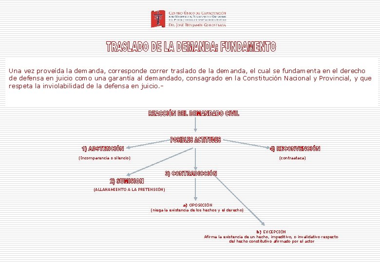 Una vez proveída la demanda, corresponde correr traslado de la demanda, el cual se