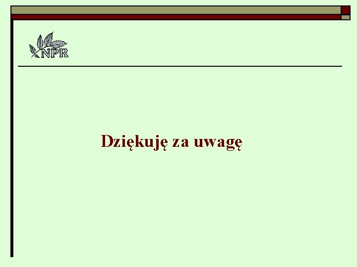 Dziękuję za uwagę 