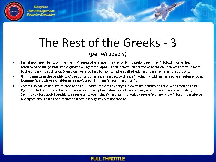 The Rest of the Greeks - 3 (per Wikipedia) • • • Speed measures