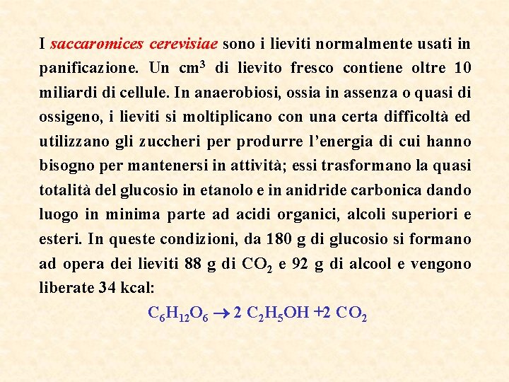 I saccaromices cerevisiae sono i lieviti normalmente usati in panificazione. Un cm 3 di