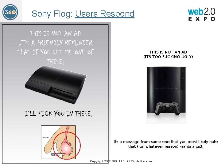 Sony Flog: Users Respond * 18 Copyright 2007 360 i, LLC. All Rights Reserved