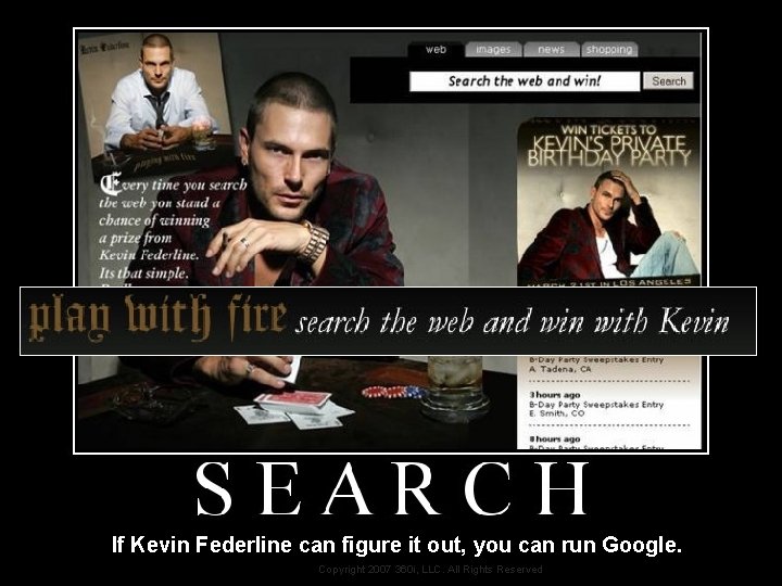 If Kevin Federline can figure it out, you can run Google. 3 Copyright 2007