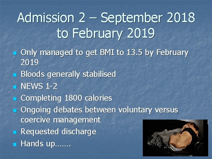 Admission 2 – September 2018 to February 2019 n n n n Only managed