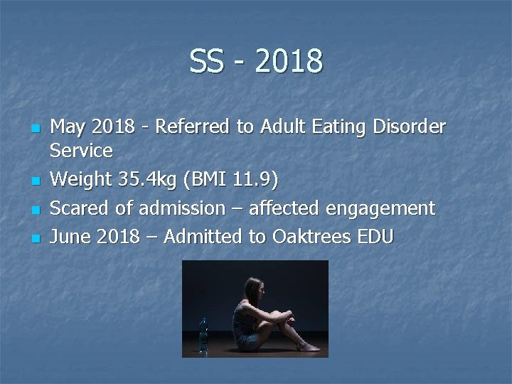 SS - 2018 n n May 2018 - Referred to Adult Eating Disorder Service