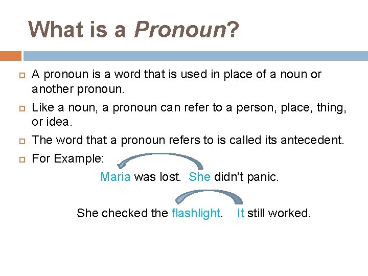What is a Pronoun? A pronoun is a word that is used in place