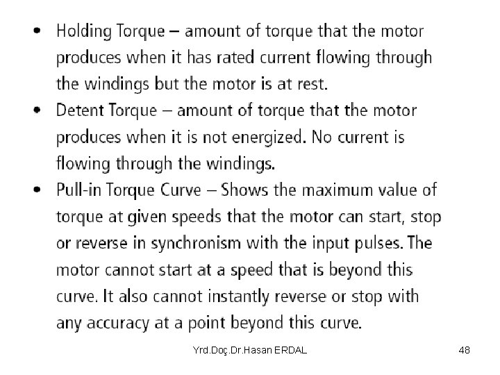 Yrd. Doç. Dr. Hasan ERDAL 48 