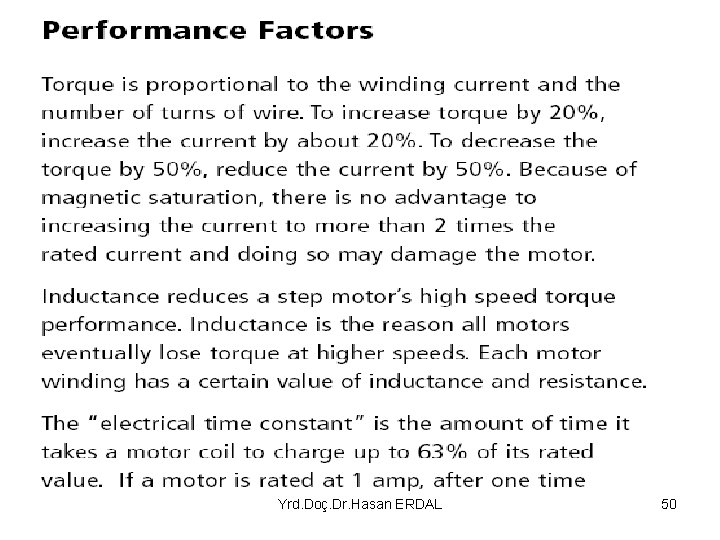 Yrd. Doç. Dr. Hasan ERDAL 50 