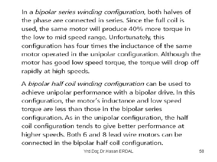 Yrd. Doç. Dr. Hasan ERDAL 58 