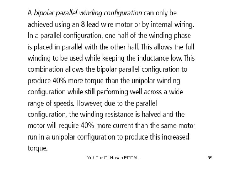 Yrd. Doç. Dr. Hasan ERDAL 59 