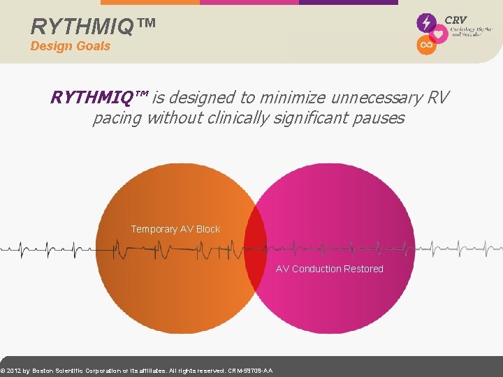 RYTHMIQ™ Design Goals RYTHMIQ™ is designed to minimize unnecessary RV pacing without clinically significant