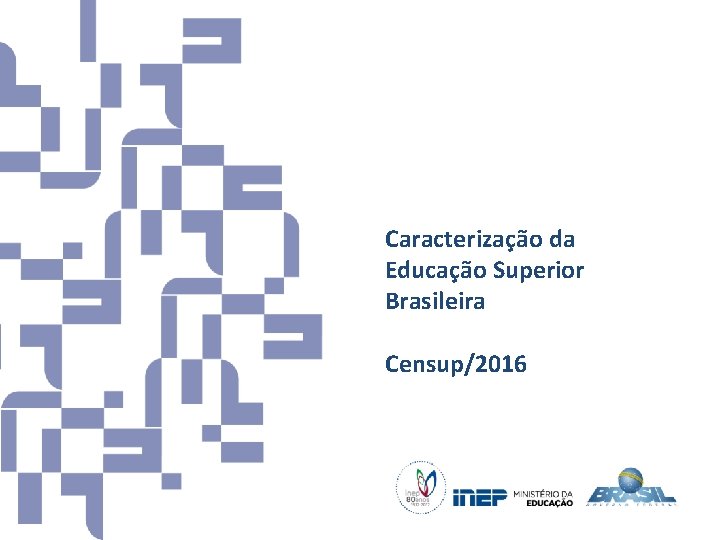 Caracterização da Educação Superior Brasileira Censup/2016 