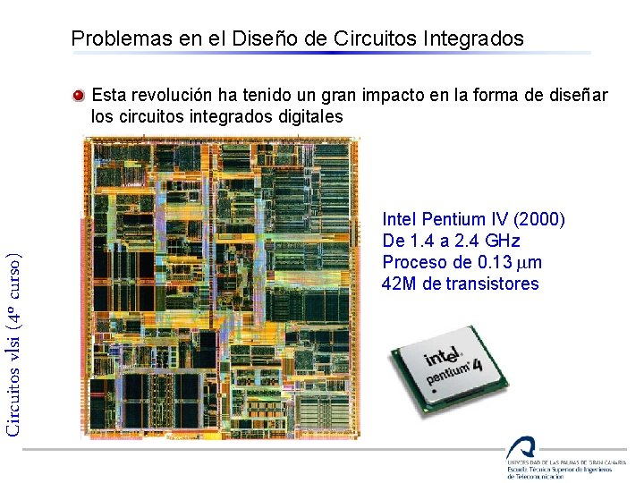 Problemas en el Diseño de Circuitos Integrados Circuitos vlsi (4º curso) Esta revolución ha