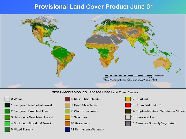 Provisional Land Cover Product June 01 