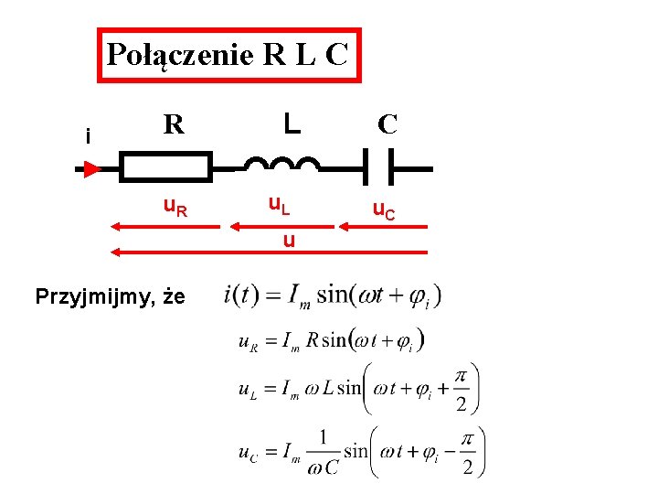 Połączenie R L C i R u. R L u Przyjmijmy, że C u.