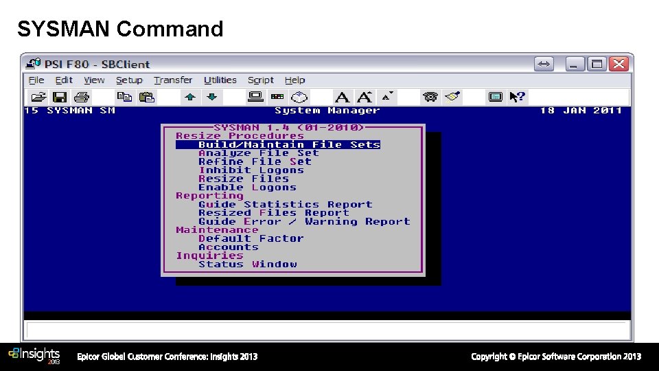 SYSMAN Command SYSMAN Command