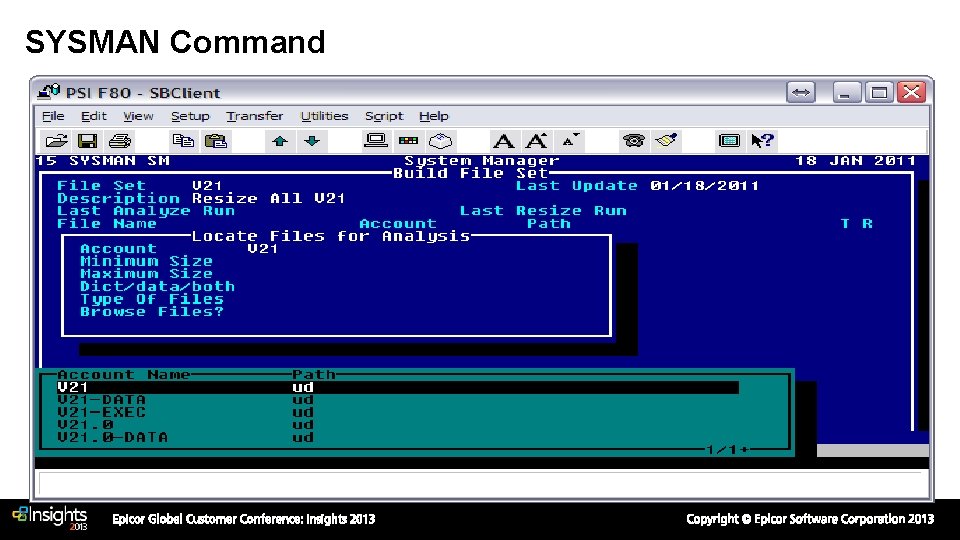 SYSMAN Command SYSMAN Command