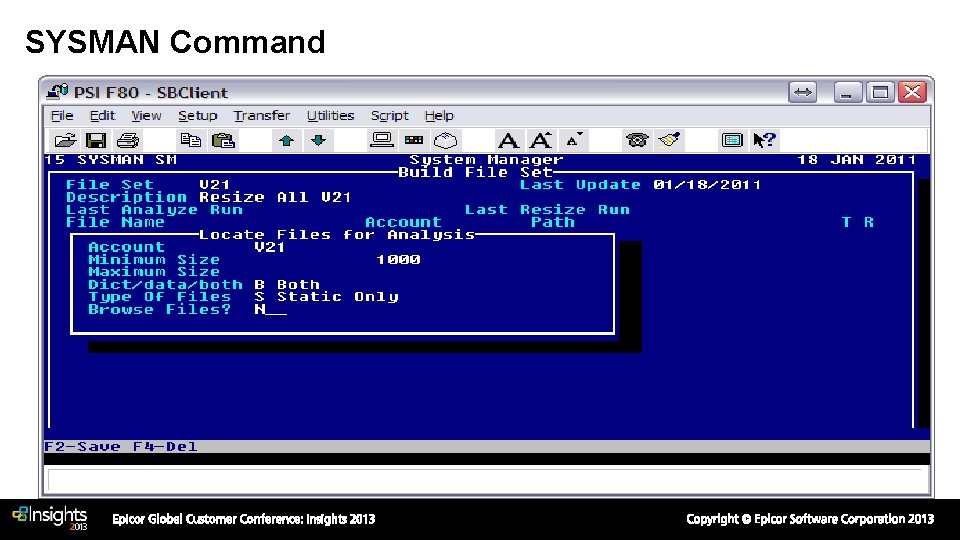 SYSMAN Command SYSMAN Command