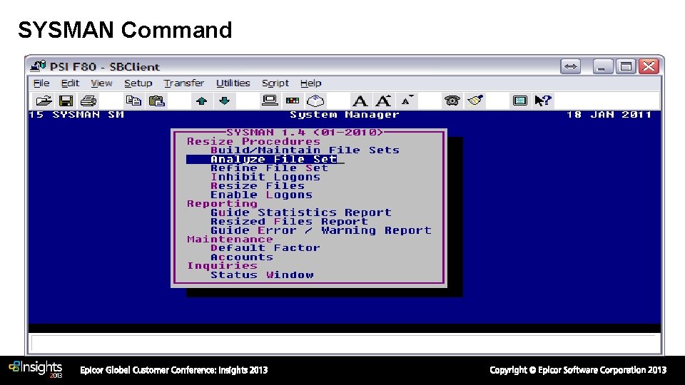 SYSMAN Command SYSMAN Command