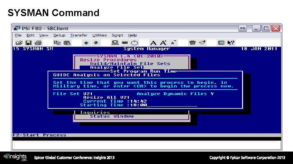 SYSMAN Command SYSMAN Command