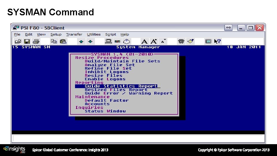 SYSMAN Command SYSMAN Command