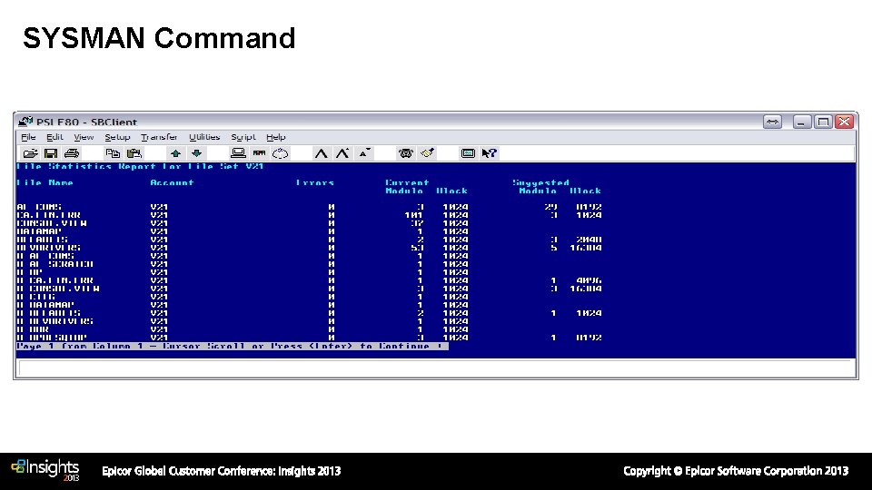 SYSMAN Command SYSMAN Command