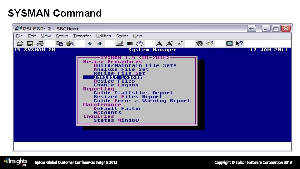 SYSMAN Command SYSMAN Command