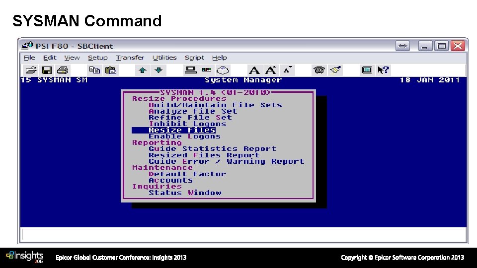 SYSMAN Command SYSMAN Command